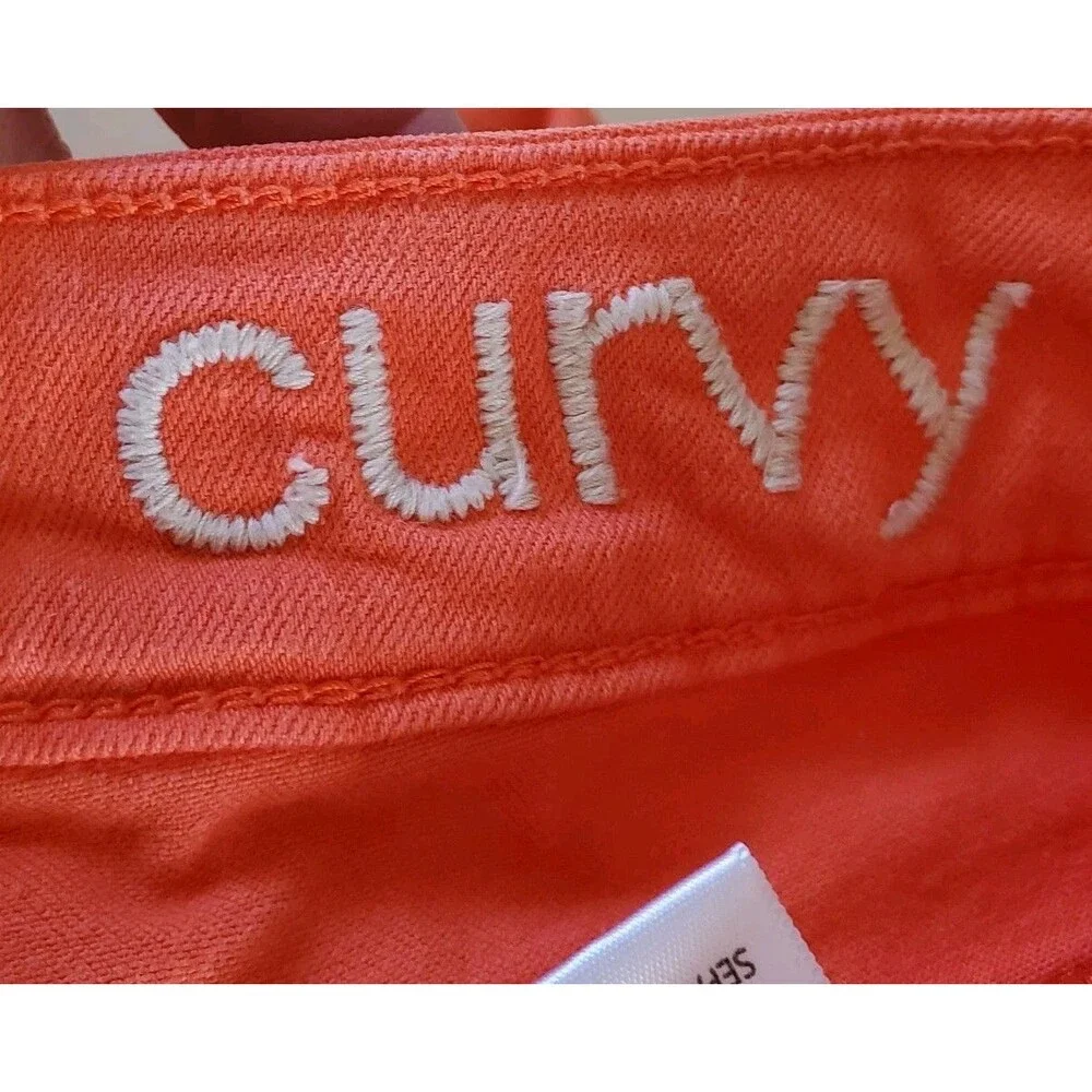 Slink Jeans Womens Size 16 Orange Straight‎ Leg